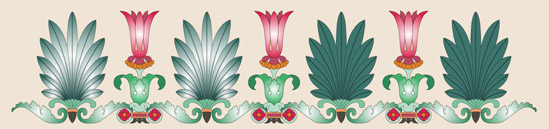  римский орнамент, цветы, листья, узор, кант, рисунок в векторе, EPS